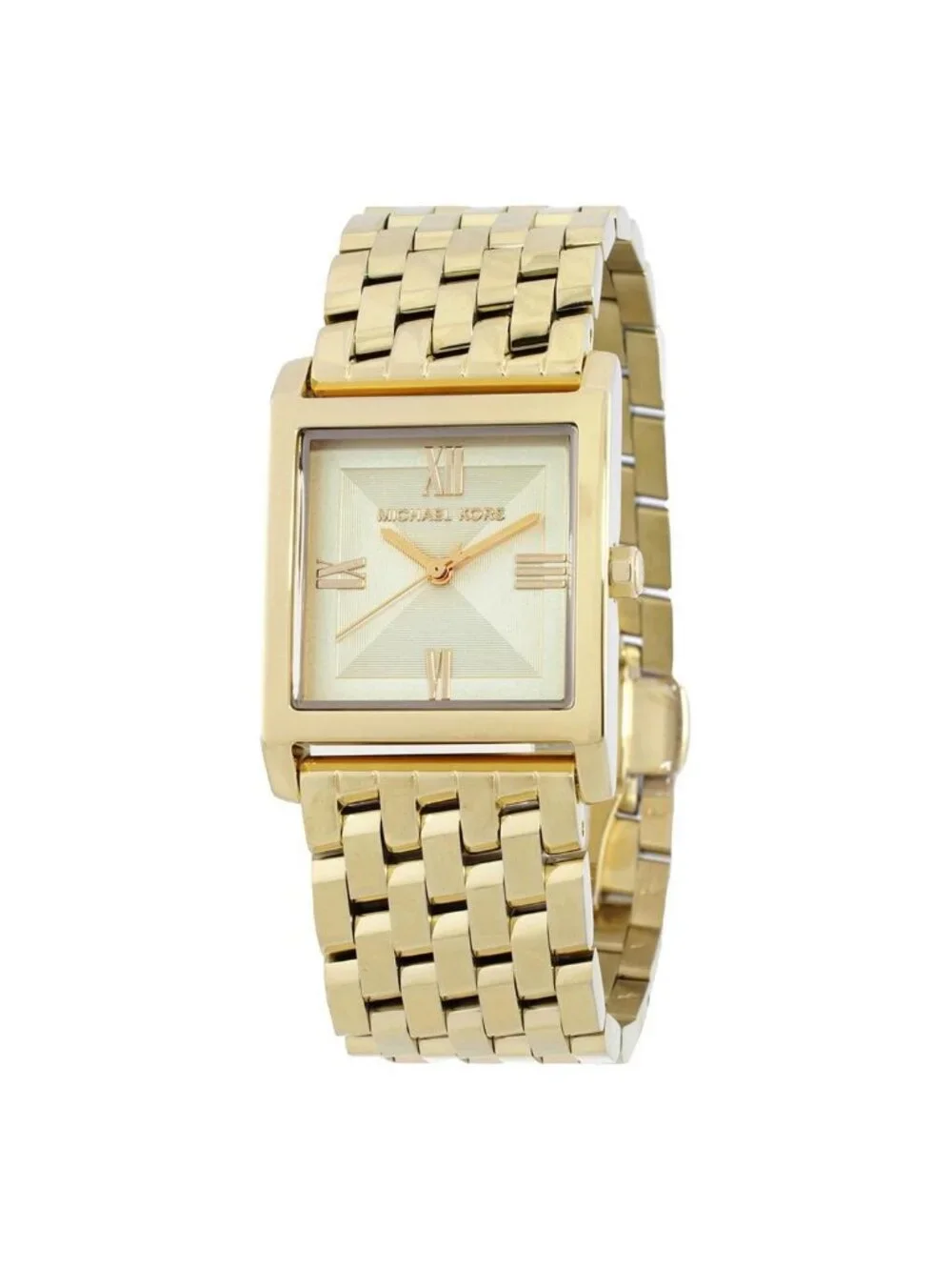 NWT Michael Kors Petite Georgie Quartz Gold Dial Ladies Watch